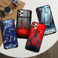 stranger things 4 tv series phone case tempered glass for iphone 11 12 13 pro max mini 6 7 8 plus x xs xr