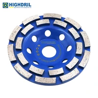 highdril 1pc diamond double row grinding wheel dia125mm5inch polishing tools sanding disc for concret marble granite masonry