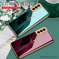 for samsung galaxy s22 plus ultra case luxury tempered glass electroplated painted lens all inclusive protection shockproof case