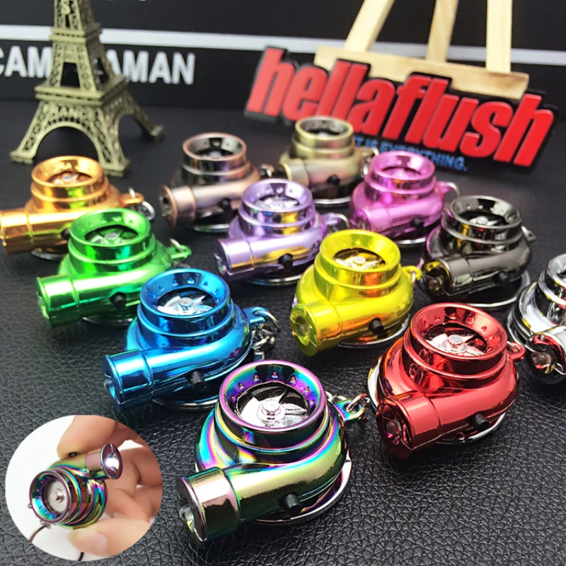 

Car LED Light Pendant Car Modification LED Light Metal Keychain Turbo Key Pendant Car Accessories Car Decoration Accessories