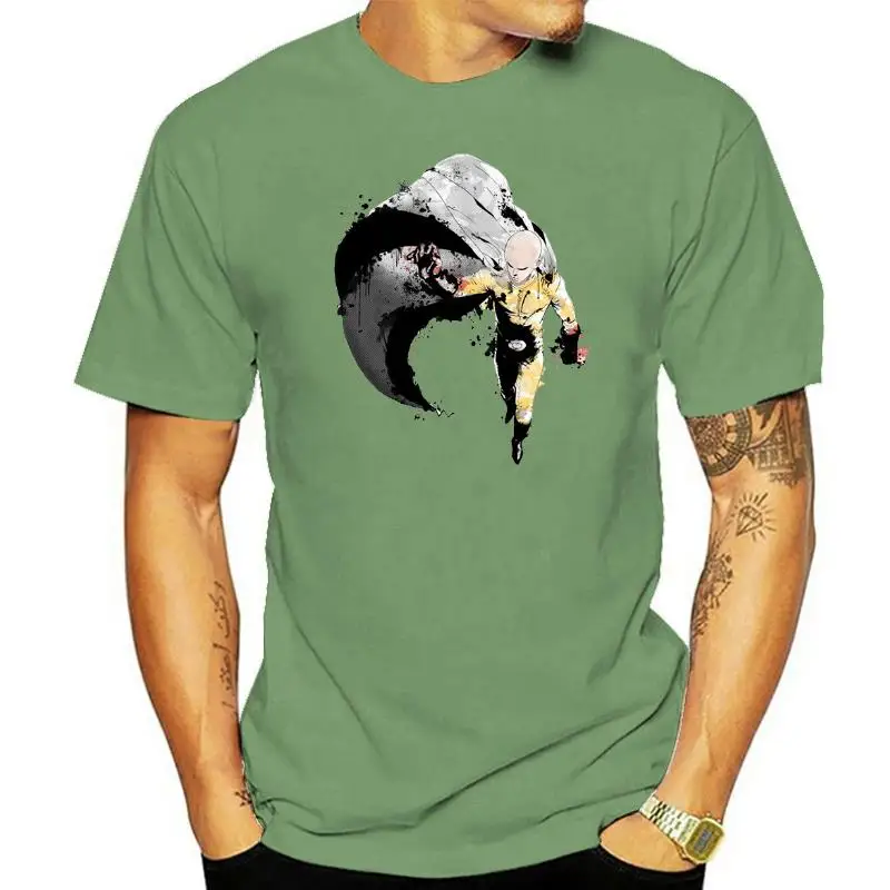 

fashion Men short sleeve t-shirt One Punch Man Saitama Awesome Artwork Drawing anime t shirt tees tops harajuku streetwear