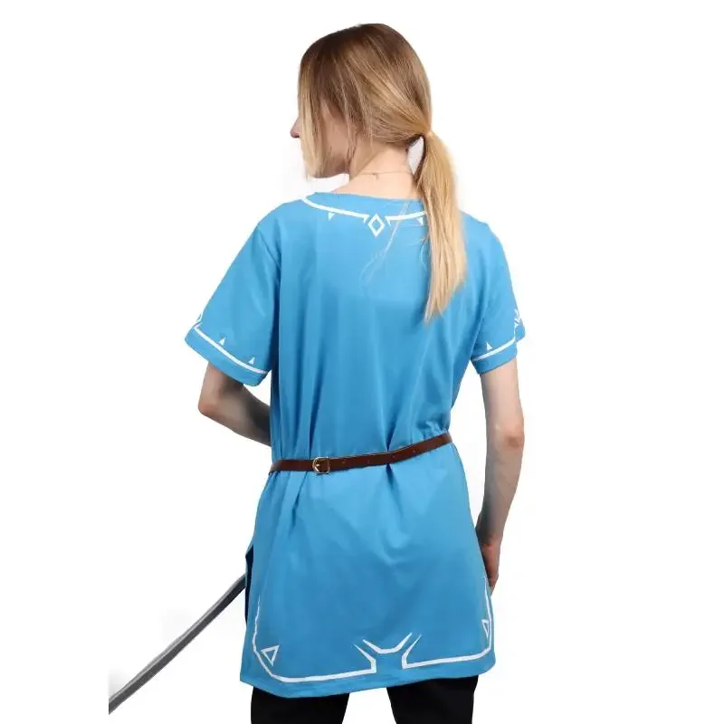 Женское платье-туника для косплея DAZCOS голубое платье-рубашка карнавала