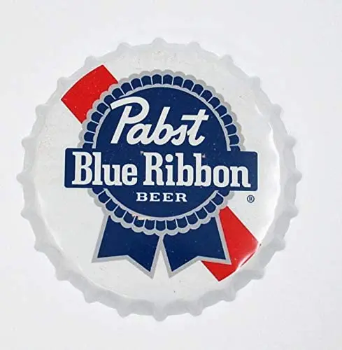 Pabst Blue Ribbon Decorative Bottle Caps Metal Tin Signs Cafe Beer Bar Decoration Plat Wall Art Plaque Vintage Home Decor