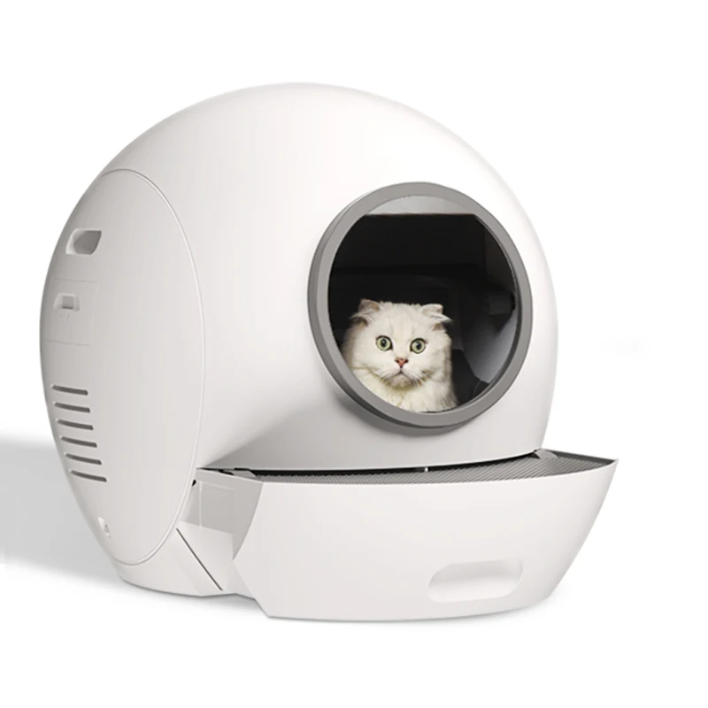 

Hot Sale Automatic Cat Toilet Intelligent Self Cleaning Oversized Deodorant Splash-Proof Cat Litter Box For Cats