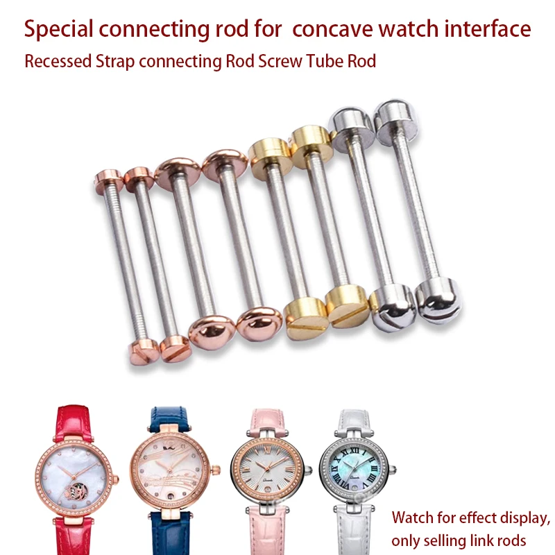

Watch Screw Tube Rod Spring Bar Gold Connecting Screw-In Watch Lug Stem Link Kit for Leather Watchband Strap 16mm 18mm 20mm 22mm