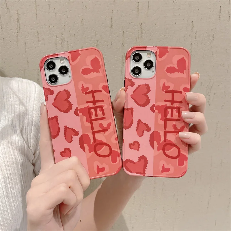 

Fashion New Letter Design Pink Pattern Soft Silicon Phone Case For Apple iPhone 11 12 Pro Max 7 8 Plus X XS Max XR Cover Coque