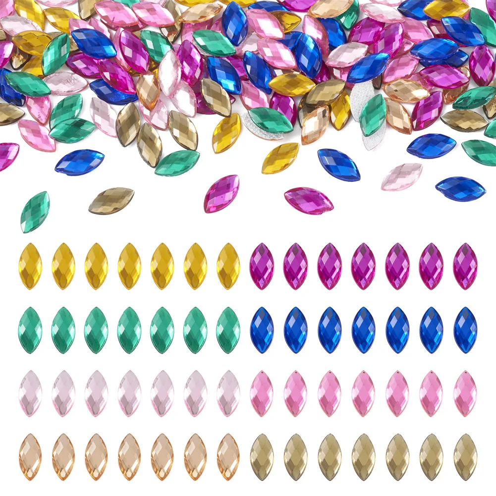 1600 шт. горячая фиксация акриловая искусственная кожа прозрачный граненый