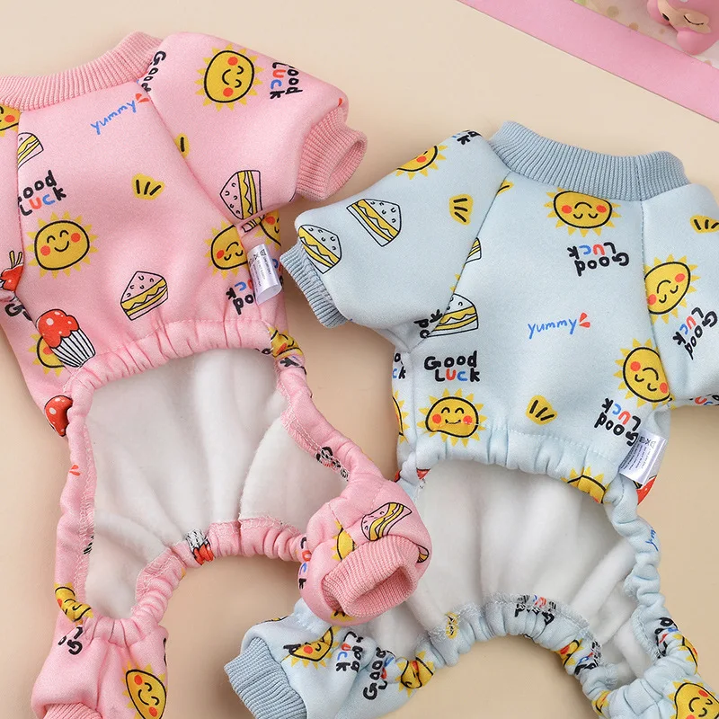 

Pet Autumn New Dog Clothes Autumn and Winter Clothes Teddy Small Dog Clothing Shiba Inu Bichon Indoor Four-Legged Clothes