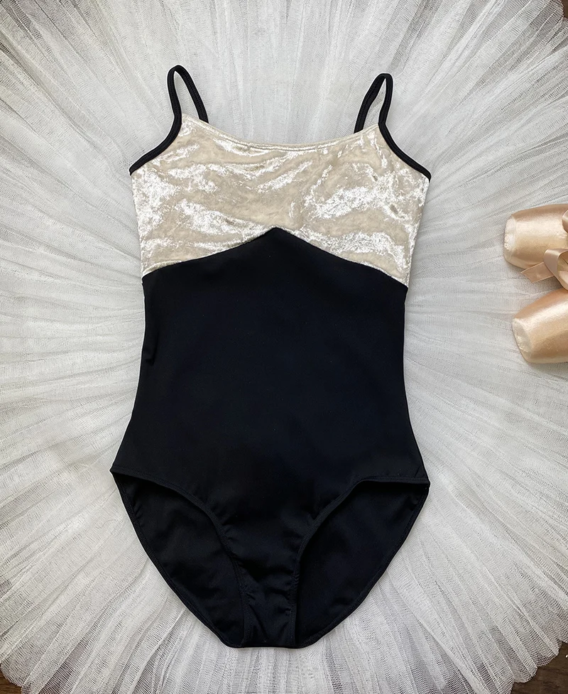 Ballet Dance Leotard Women 2022 New Elegant Velvet Ballet Vest Clothes Lady's Dancing Team Gymnastics Coverall