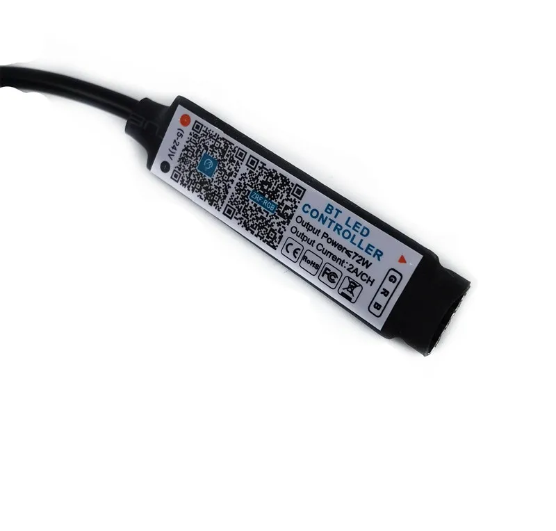 Мини RGB Bluetooth-совместимый музыкальный светодиодный контроллер 12 В постоянного