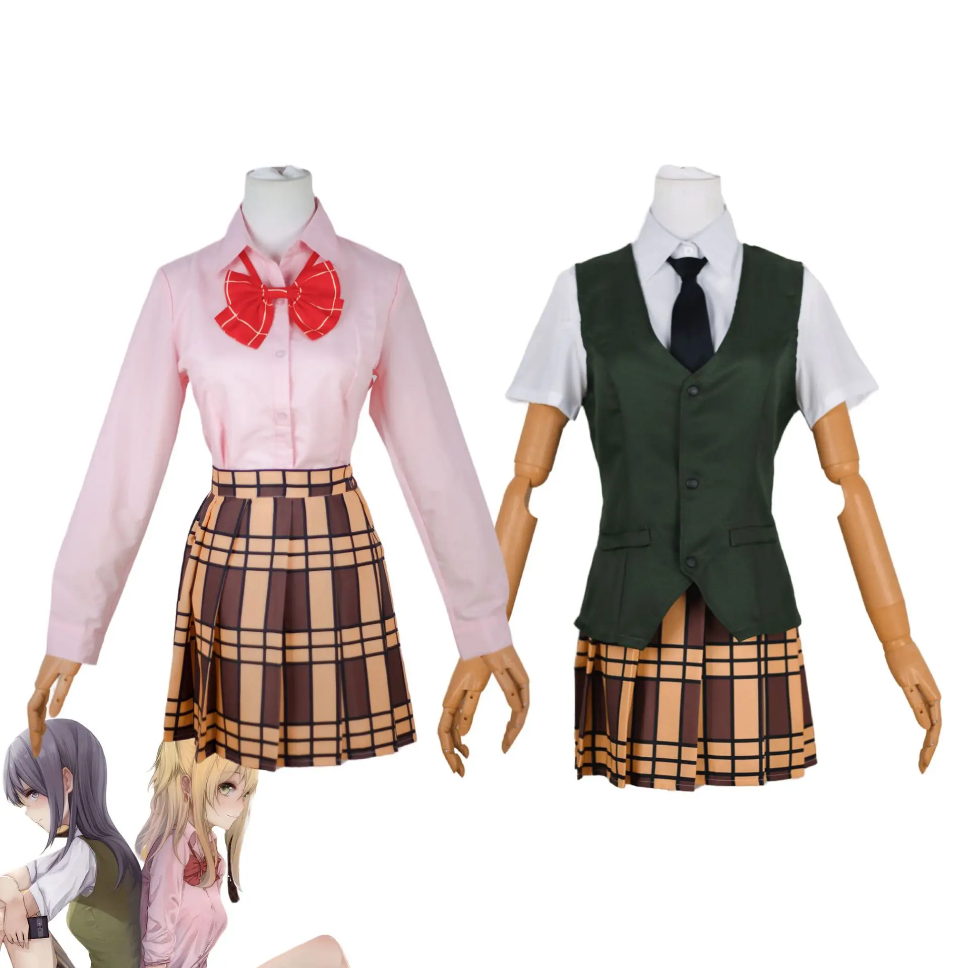 

Anime Manga Citrus Aihara Yuzu Aihara Mei School Uniform Suit Cosplay JK Costume Skirt Suit Woman Shirt Vest Halloween Costume