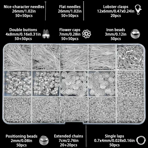 Комплект фурнитуры для браслетов JHNBY 1200 шт.