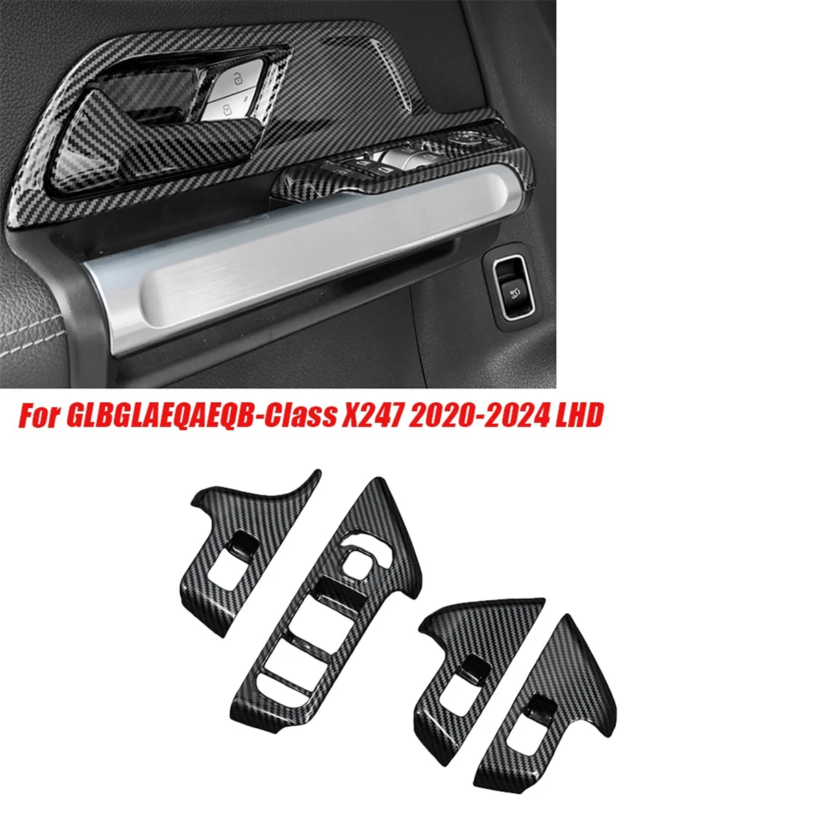4 шт./комплект наклейки на панель переключателя двери и окна Mercedes-Benz GLB/GLA/EQA/EQB-Class