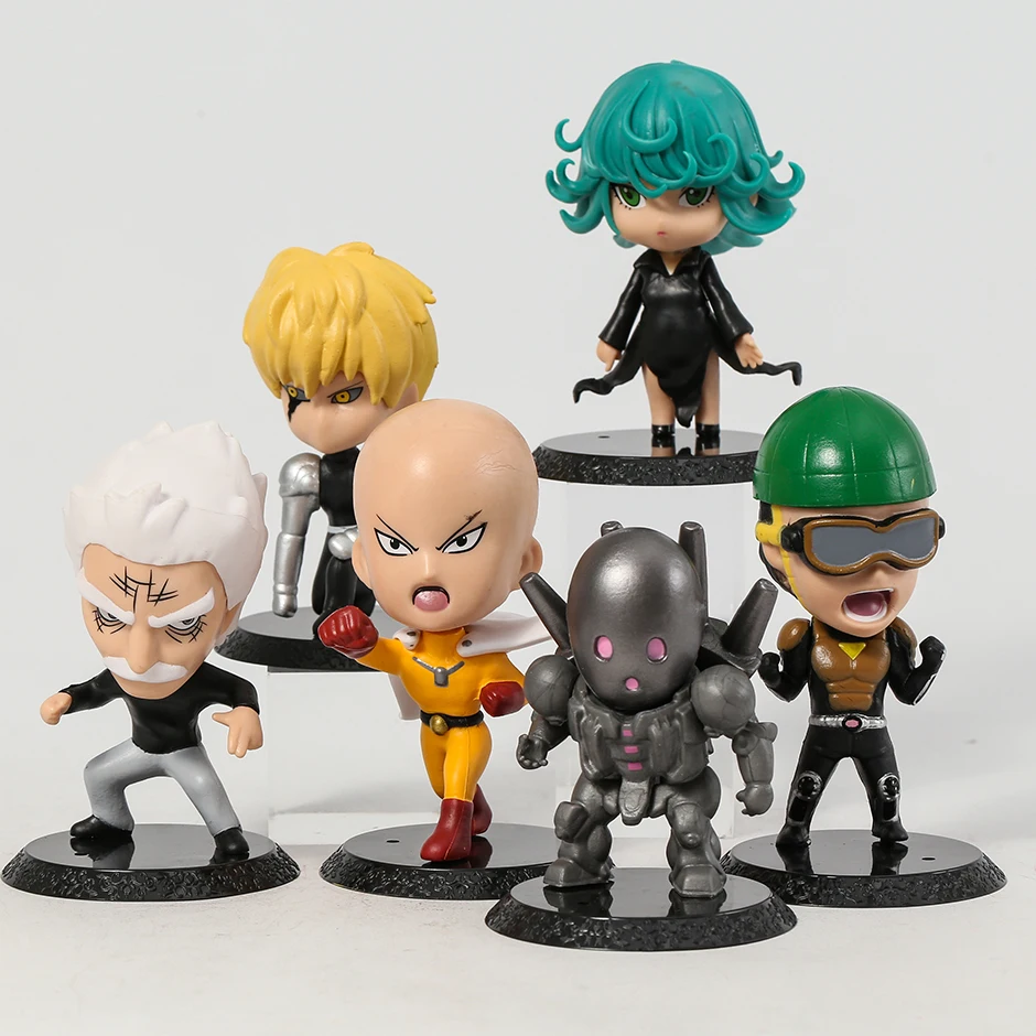 

ONE PUNCH-MAN Сайтама Genos Tatsumaki Bangu Mumen Rider металлические рыцарские фигурки из ПВХ дисплей версии Q настольные куклы Декор подарок