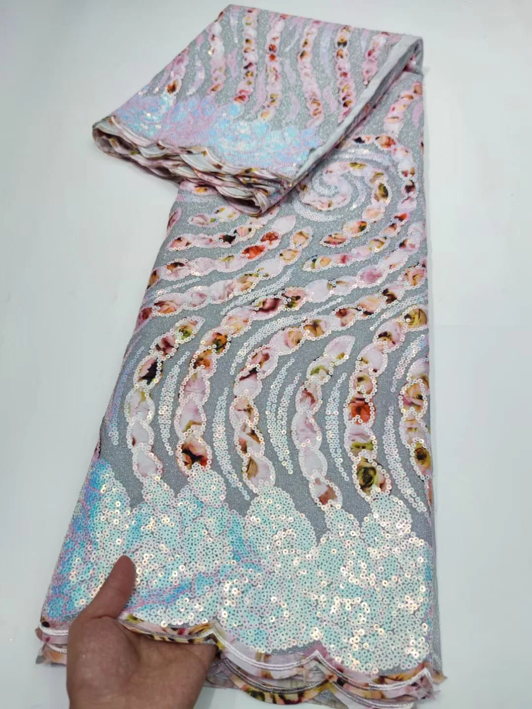 Чистая Белая французская молочная шелковая сетчатая кружевная ткань 2024