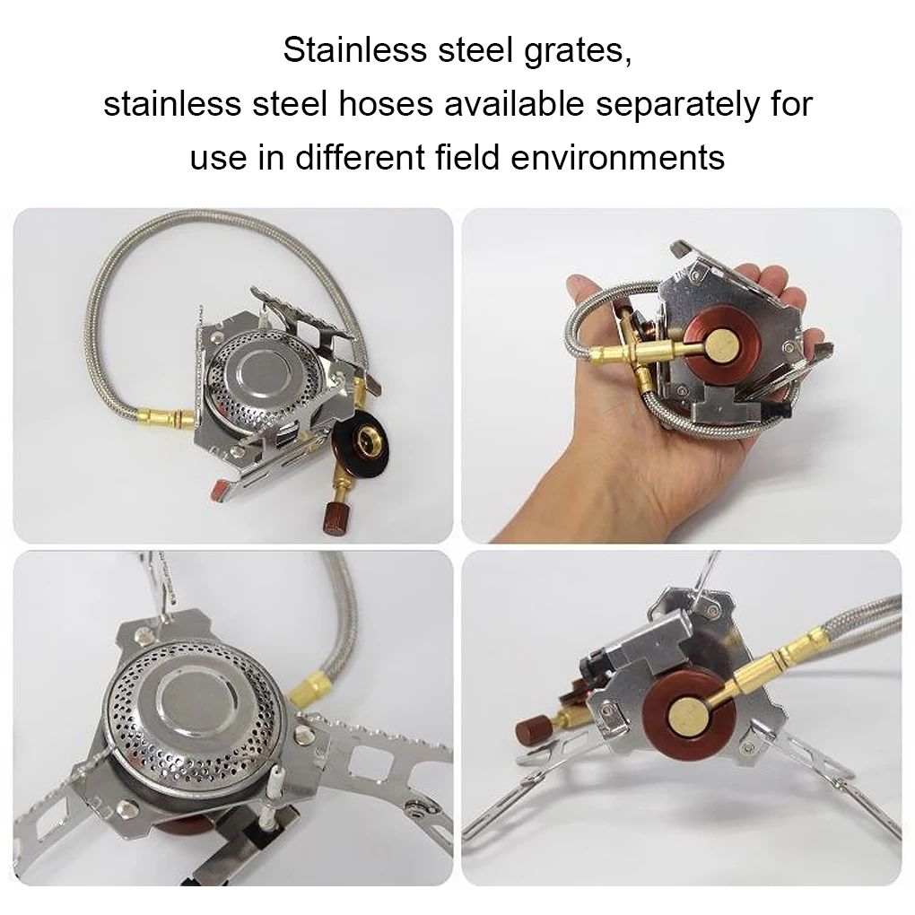 

Camping Stove with Pot Stand Portable Heating Burner Hiking Cooker Fishing Tourism Brass Outdoor Supplies Equipment