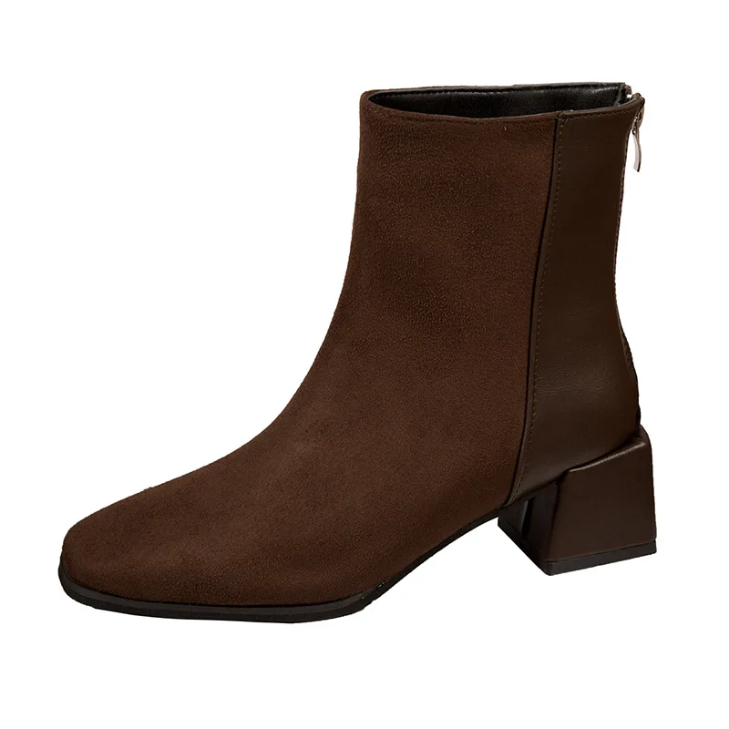 Обувь женские резиновые сапоги ботинки на молнии сзади женская зимняя обувь