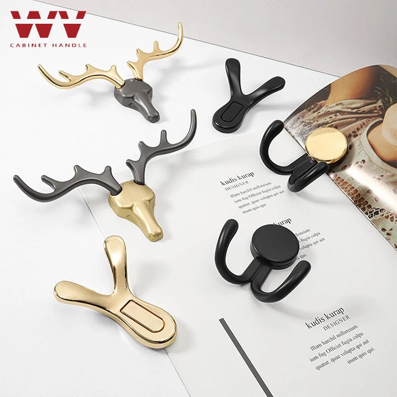 

Вешалка для ключей WV с рогами, многофункциональный подвесной крючок, настенный декоративный держатель для кухни и ванной, домашние аксессу...