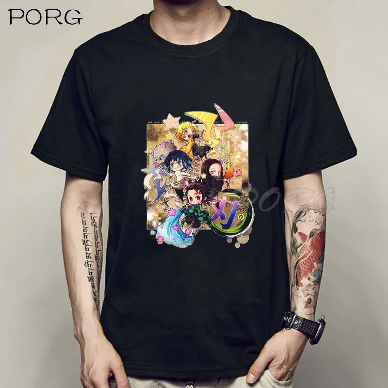 Винтажная рубашка для женщин и мужчин, топ с рисунком демонов, Slayer, киметасу но айба, манга 90-х, футболка унисекс с японским рисунком