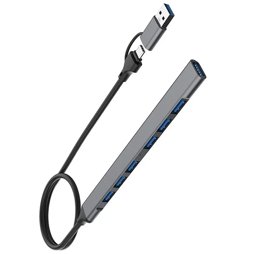 

High Speed Type-C HUB Splitter 2-in-1 USB 3.0 Expander Hard Drive Docking Station for Laptop PC
