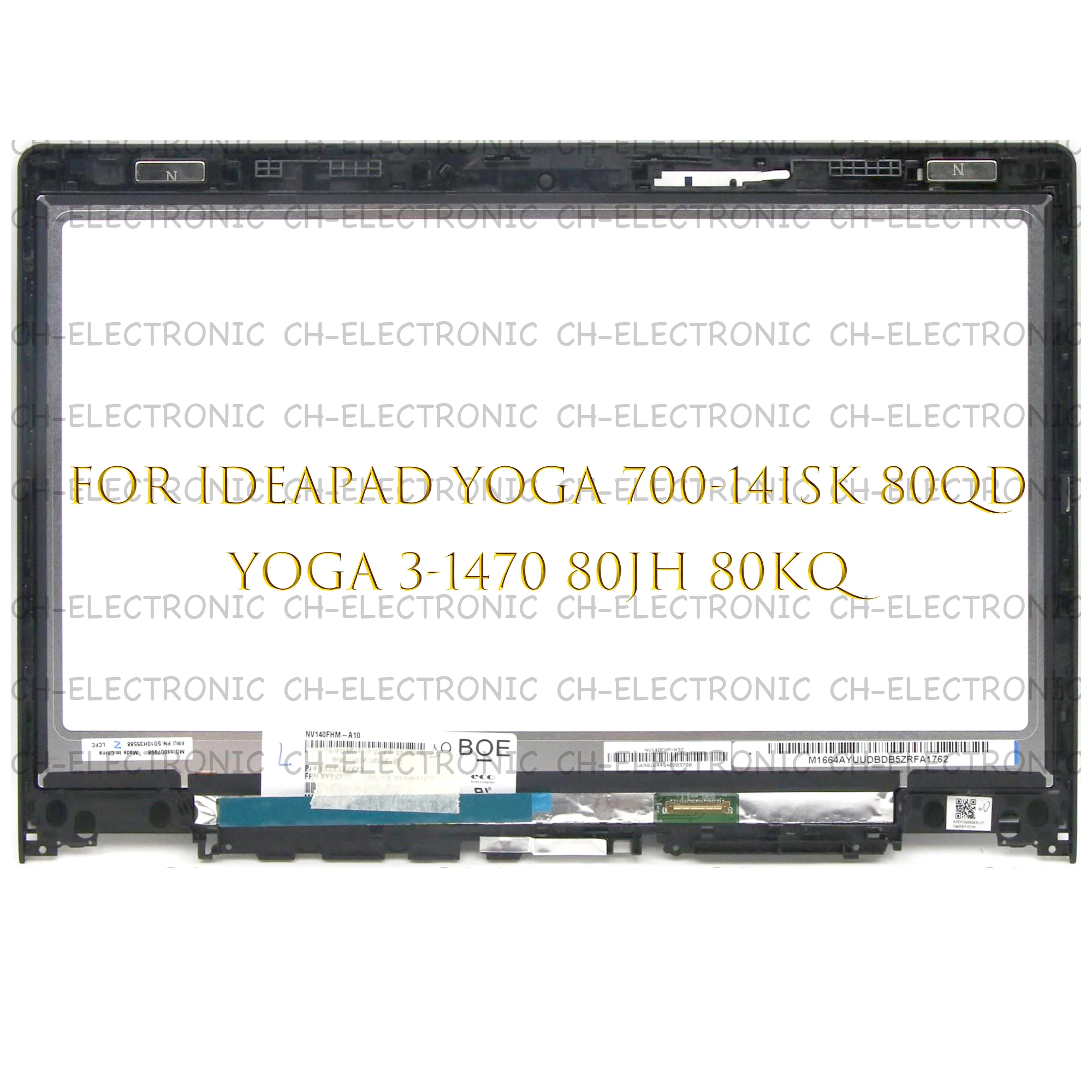 14-дюймовая ЖК-панель с сенсорным экраном в сборе 1920*1080 FHD для Lenovo Yoga 700-14ISK 80QD Yoga 3-1470 80JH 80KQ 5D10H35588