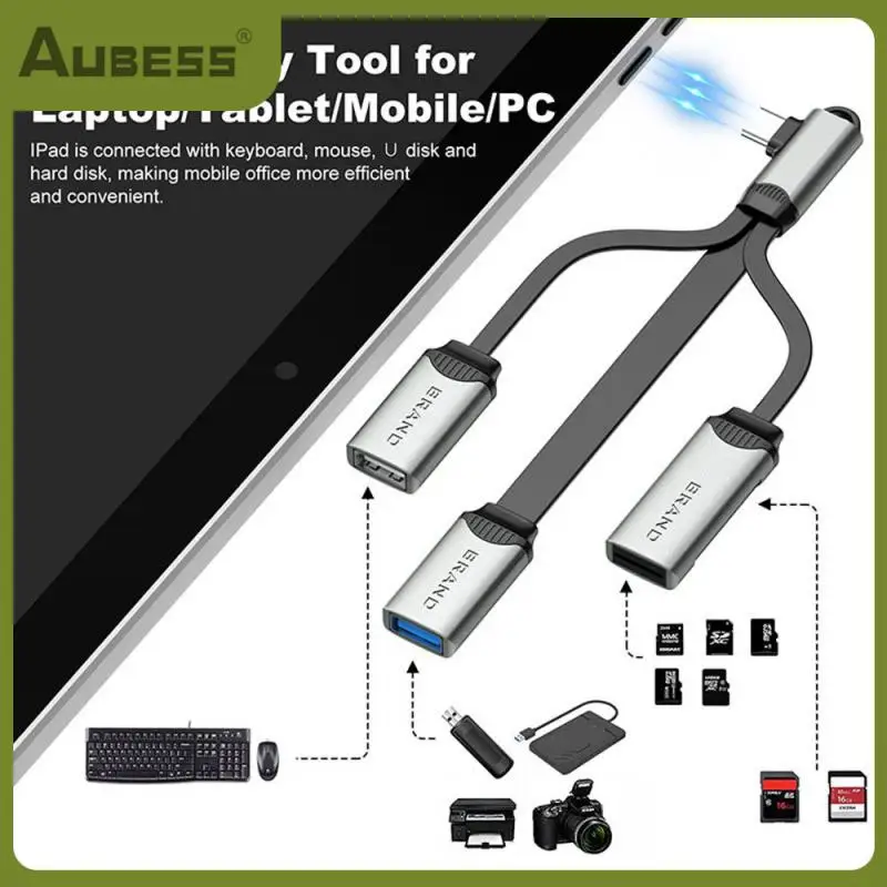 

Usb Expansion Dock Data Transmission 10gbps Usb Hub Adapter Multifunctional Portable Type-c 4 In 1 Splitter 4 In1 Usb Converter