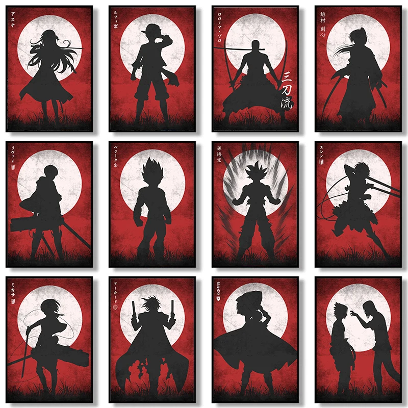

Classic Anime Canvas Painting Naruto Dragon Wall Art Nordic Posters and Prints Picture Childrens Room Home Wall Decor Cuadros