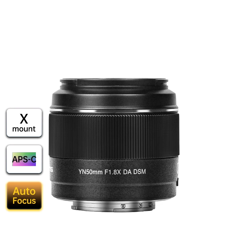 YONGNUO YN50mm F1.8X DA DSM Fujifilm XF Mount беззеркальный объектив с автофокусом для Fuji X-Mount X-T3 X-T2