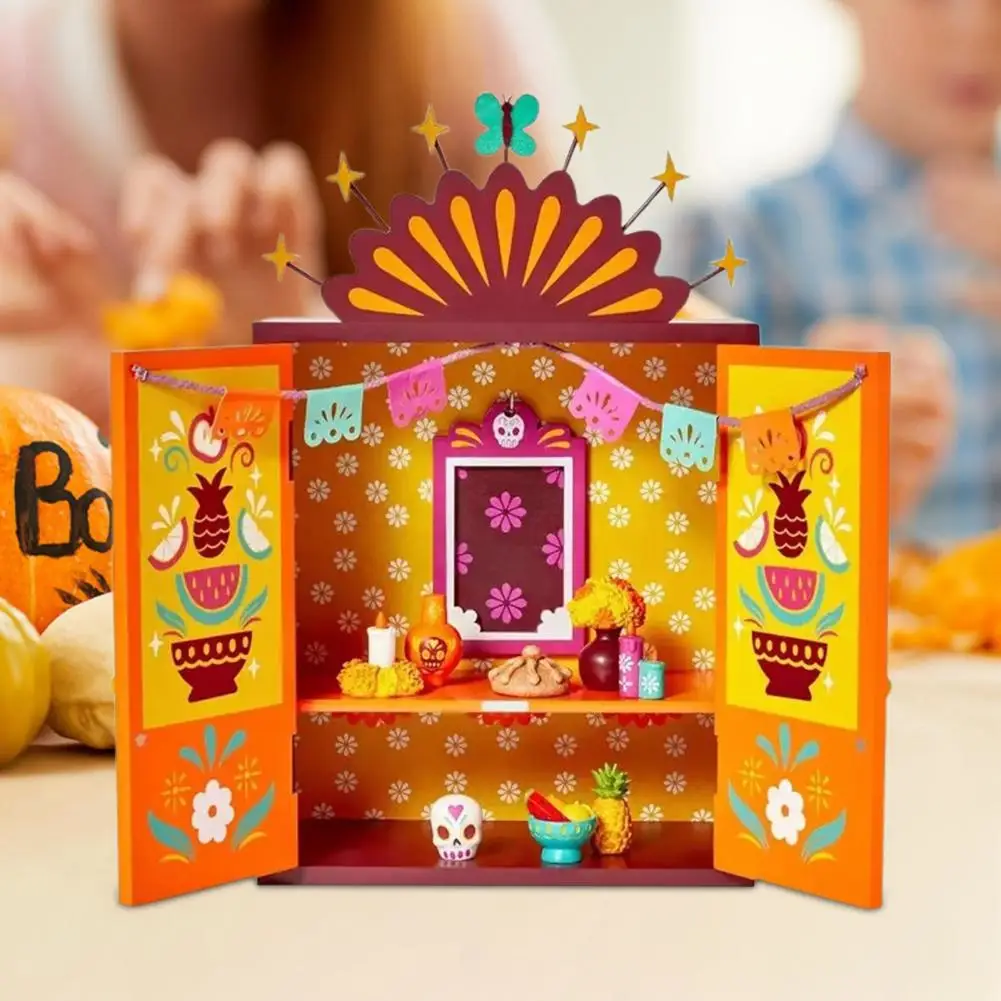 Деревянный алтарь на память коробка для алтаря день мертвых с памятью фоторамка