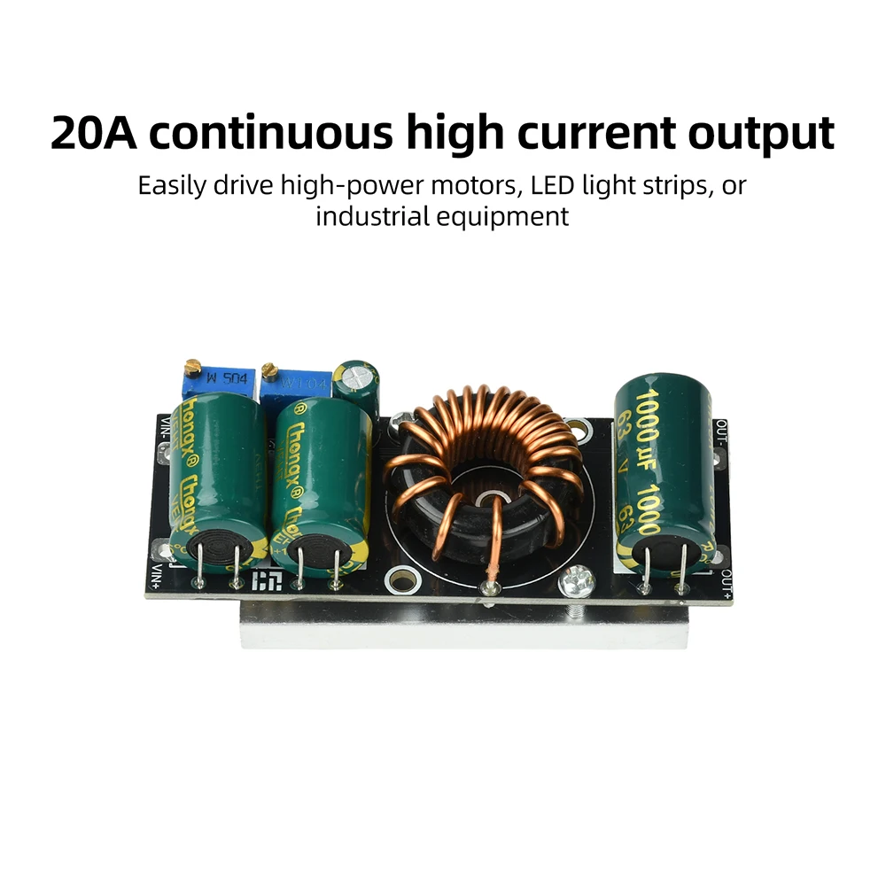 Фото 300W/600W 25A/20A Модуль питания высокой мощности DC-DC регулируемый ступень вниз 12V-75V до 5V-48V или 17-100V до 3-50V №3