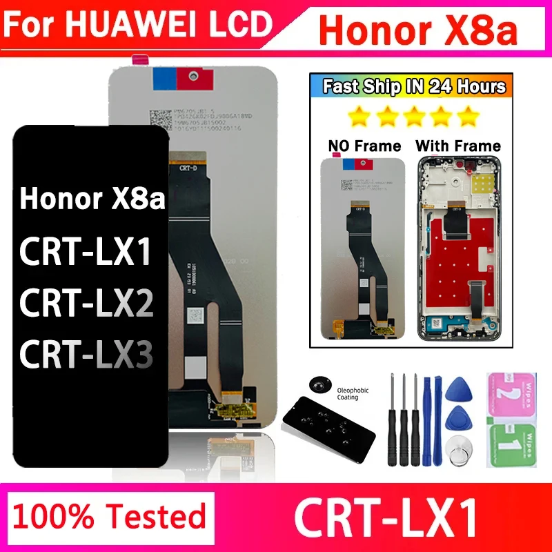 ЖК-дисплей 6 7 дюйма для Huawei Honor X8a сенсорный экран дигитайзер в сборе HonorX8a задняя