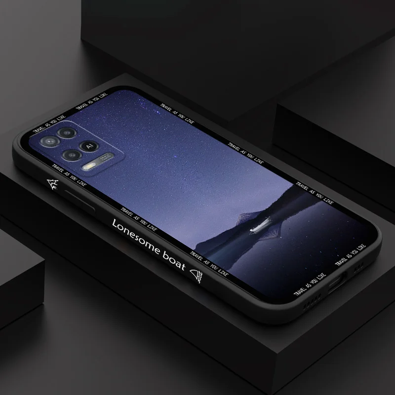 

Lonely Boat Phone Case For OPPO A54 A74 A57 A78 A77 A96 A76 A36 A95 A12 A15 A15S A16 A16K A9 A5 2020 4G 5G Silicone Cover