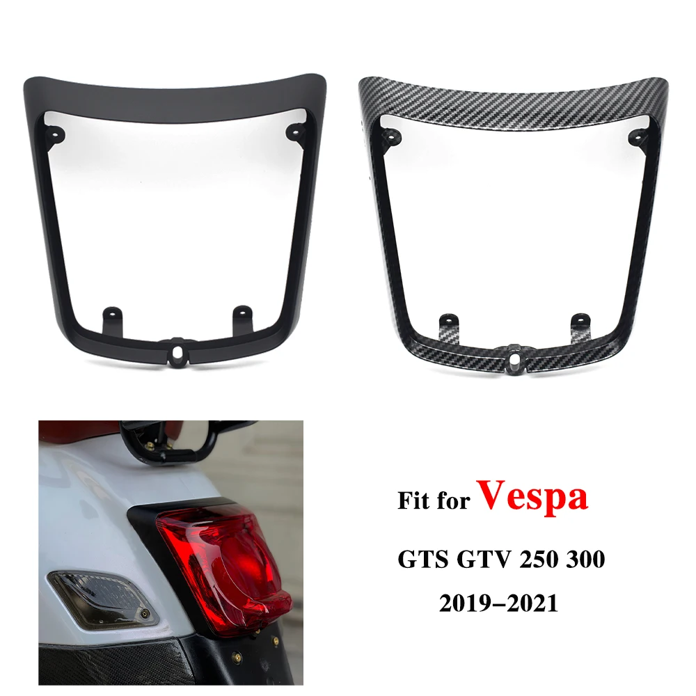 Pokhaomin Motorcycle ABS Taillight Cover Rear Lamp LED Tail Light Protective Shell for VESPA GTS GTV 250 300 2019-2021