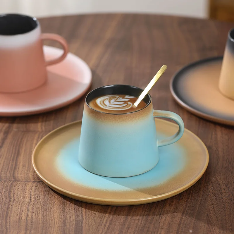 

Girls' coffee cup and saucer set with high face value Couple's mug with spoon and water cup Office afternoon tea cup