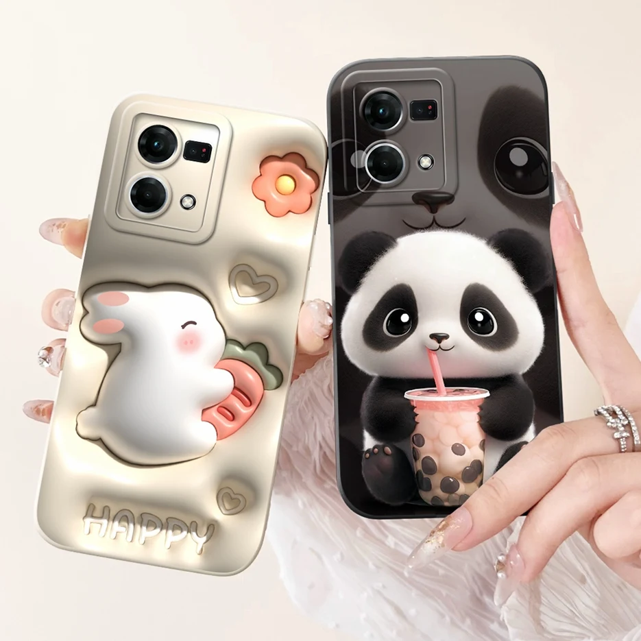 Для Oppo F21 Pro 4G Φ F21Pro CPH2363 Милая панда мультяшная Обложка мягкая силиконовая