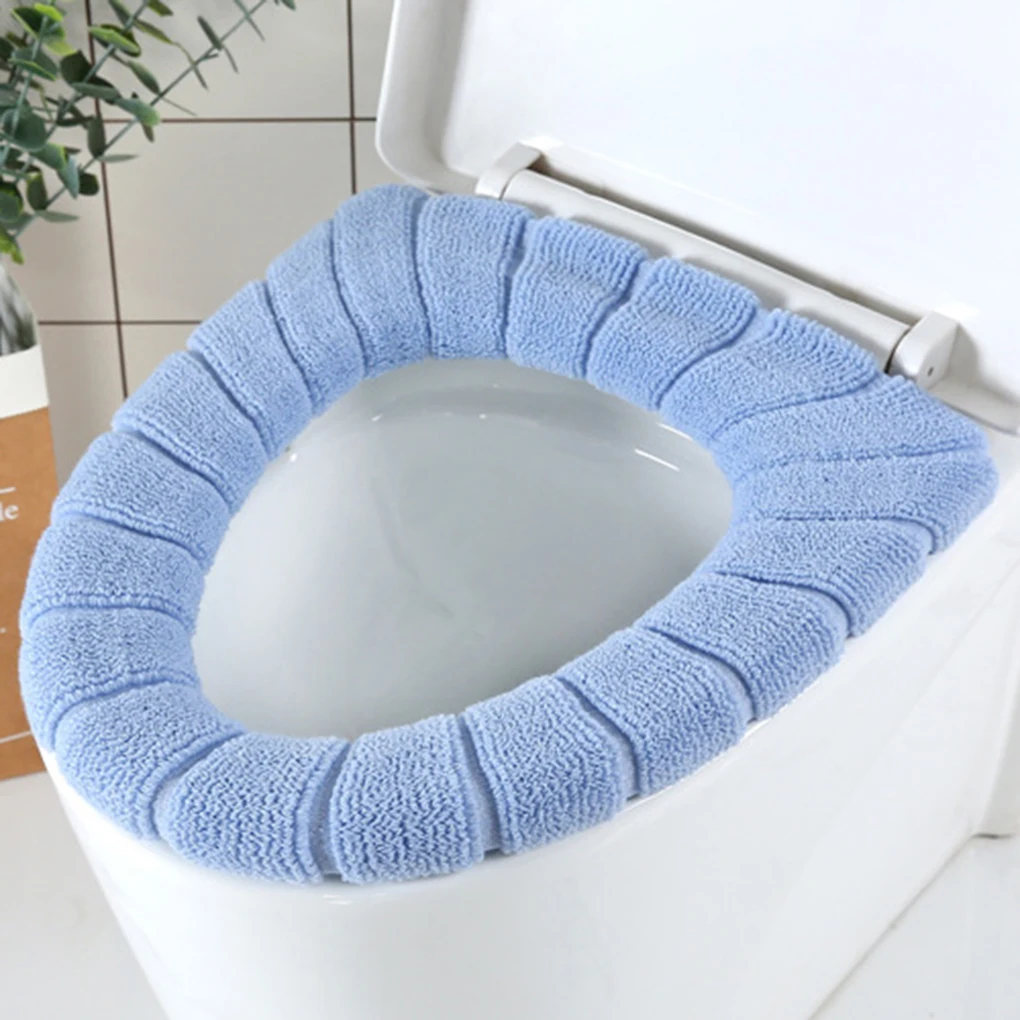 

Random Color Toilet Cushion Winter Soft Washable Common Nordic Toilet Seat Pads Household Bathroom Toilet Cushion