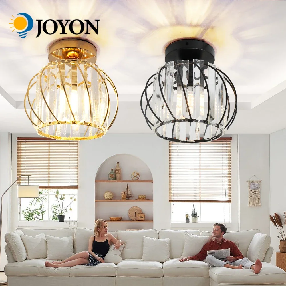 

Современная простая и креативная хрустальная лампа для коридора, балкона, потолочная лампа, Подвесная лампа для ресторана, хрустальная лампа для прихожей