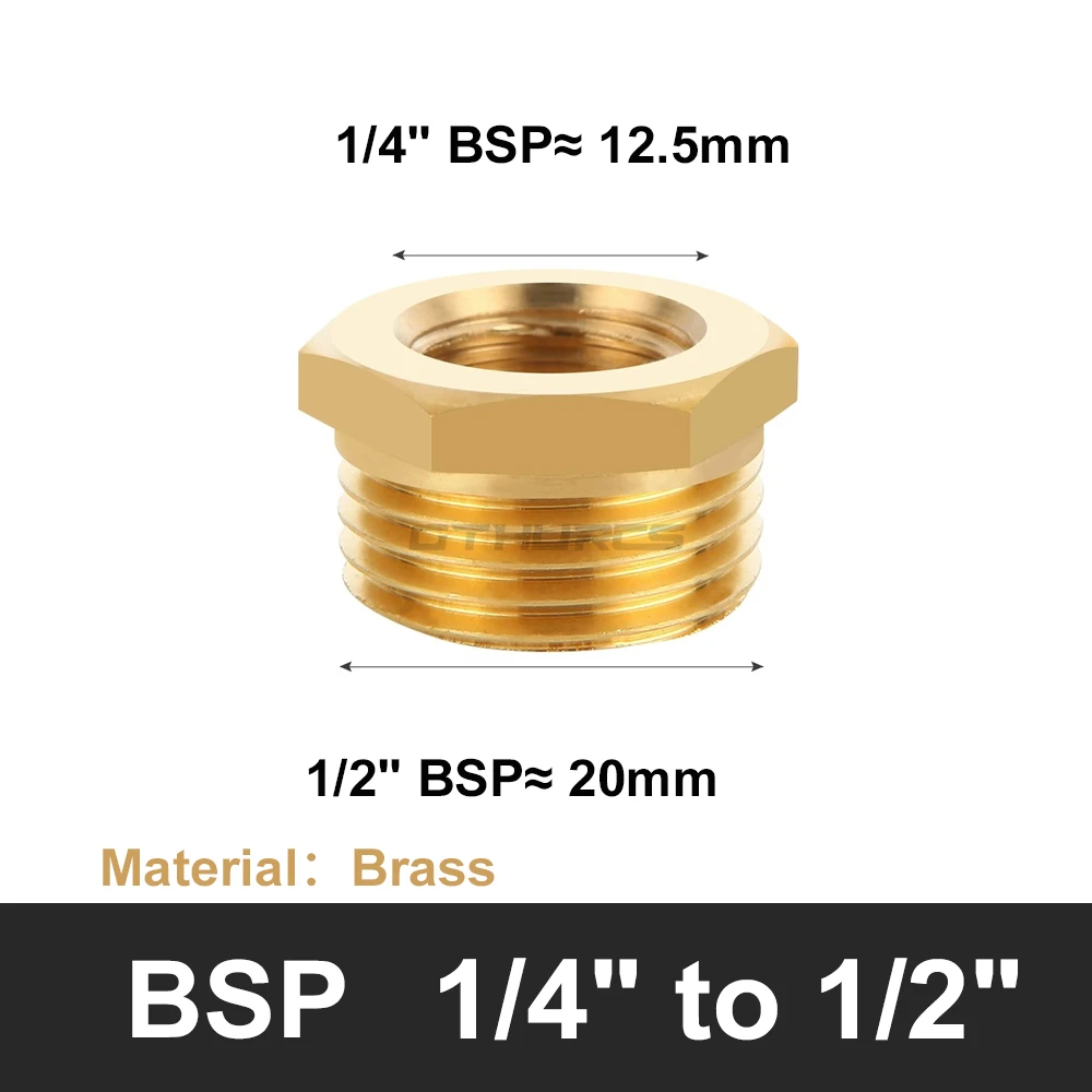 

Латунные переходники BSP 1/8", 1/4", 3/8", 1/2", 3/4", 1"