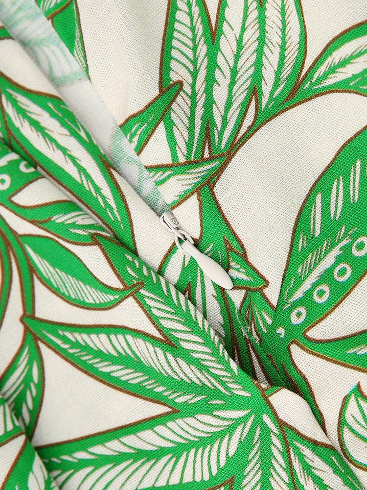 PAILETE Women 2023 fashion pleated print shorts vintage high waist side zipper female short pants mujer