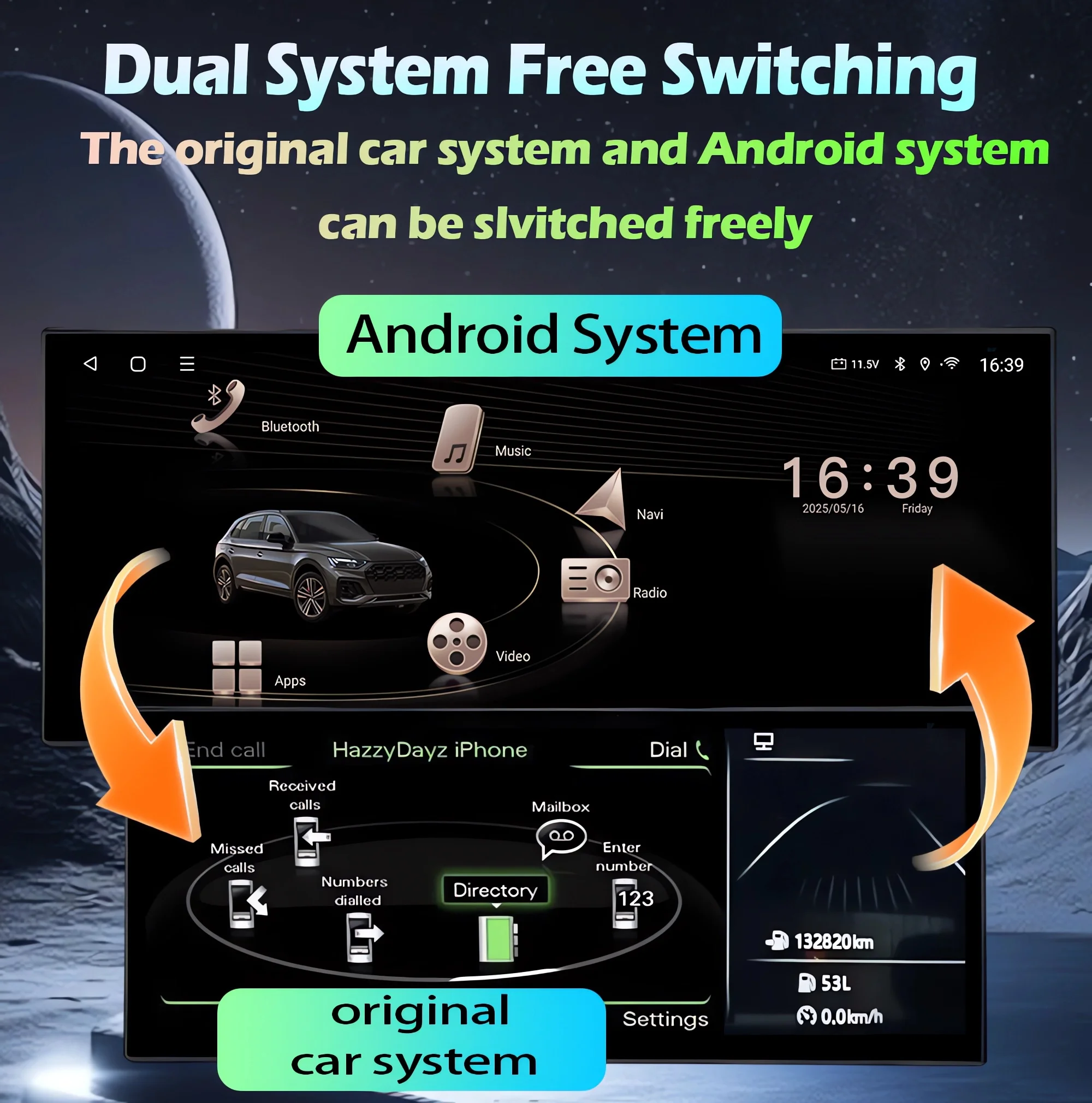 Android 16 для Audi A1 2012-2018, экран с Android Auto, автомобильная магнитола, Carplay, 4G, Wi-Fi, BT, DSP, RDS, навигация GPS, без 2din DVD (art.: 3920da5406325) - 3920da5406325