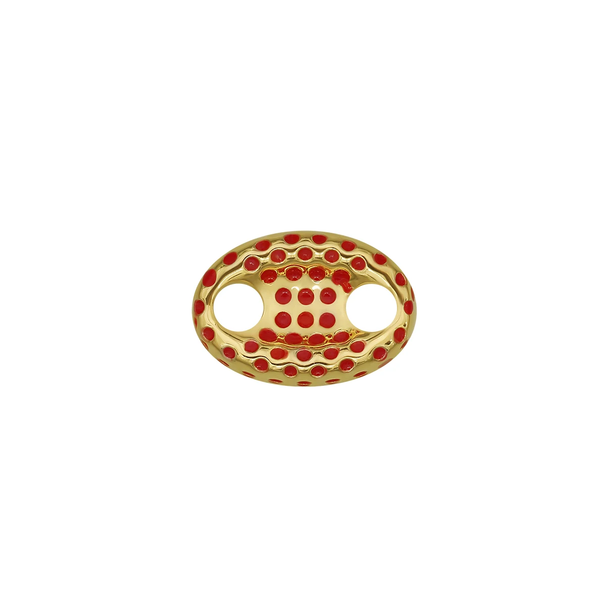 Красочная овальная форма эмалированный соединитель для носа свиньи