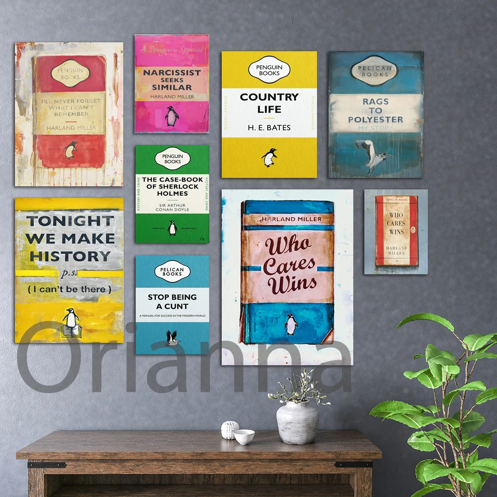 

Harland Miller Is Full Of Hope Prints Poster,Penguin Classics Book Cover Art Print Poster Home Decor Wall Art Canvas Paintings