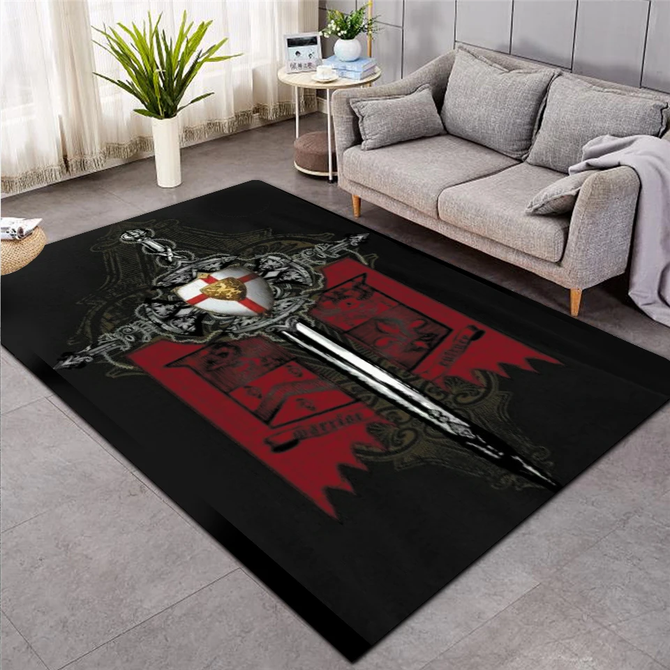 Ковер Рыцари темплар кавалер мягкий фланелевый 3D ковер с принтом искусственная