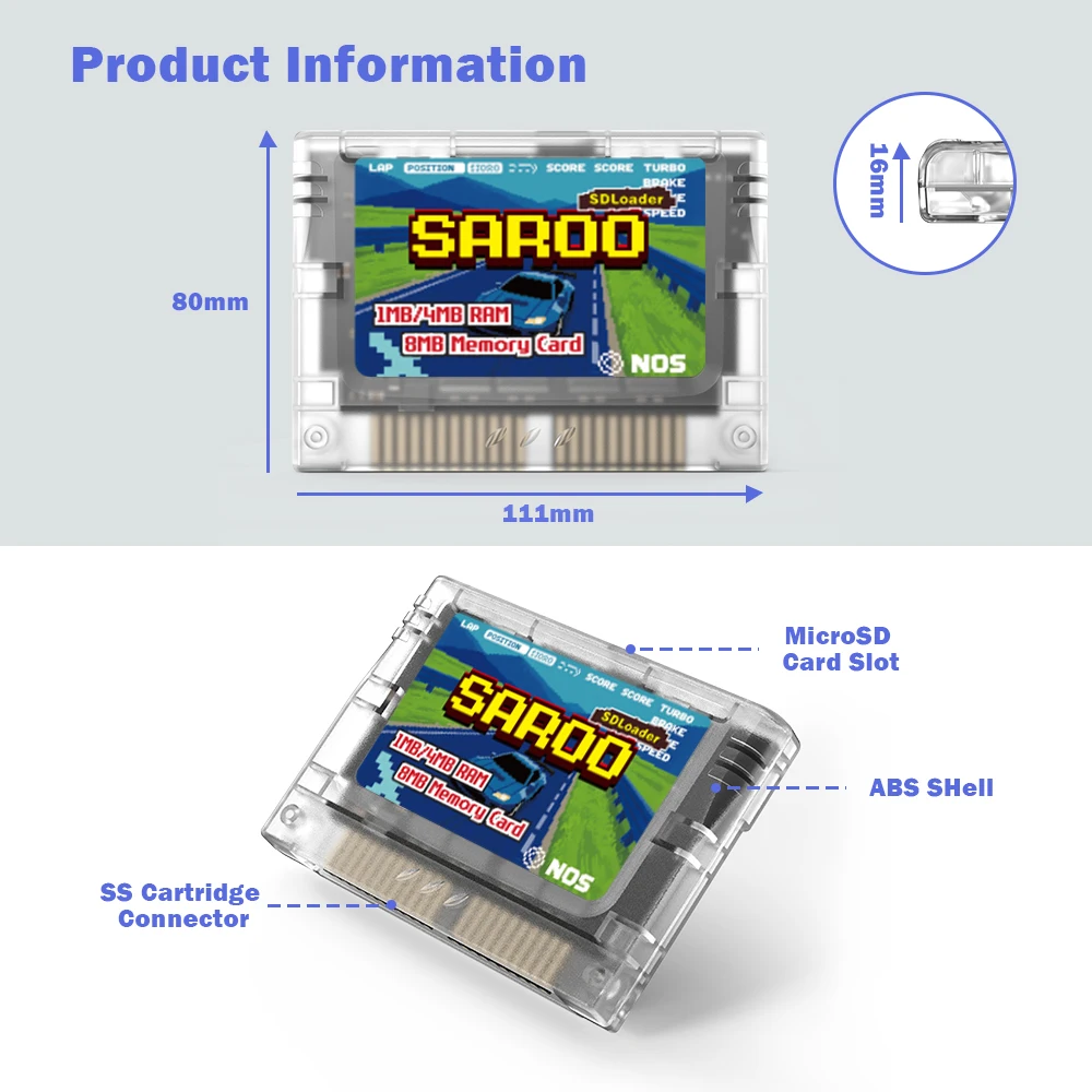 Эмулятор оптического привода SAROO для Sega Saturn HDLoader FlashCart с 1 МБ4 МБ ОЗУ и 8 МБ памяти (art.: 3920d8a1ea93b) - 3920d8a1ea93b