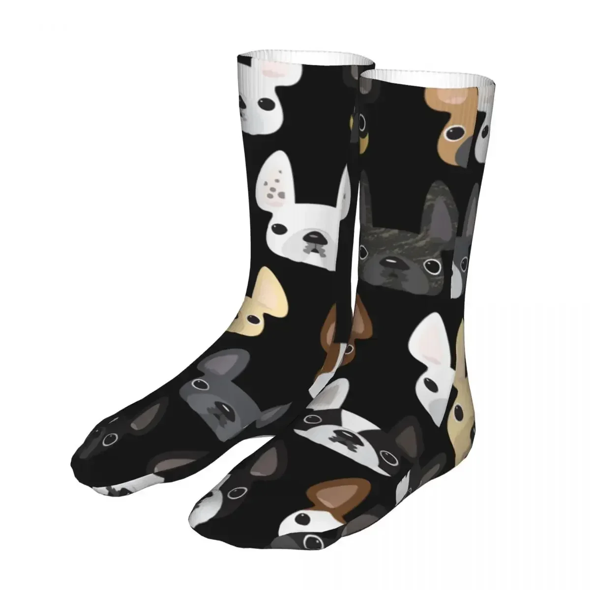 Модные носки для мужчин и женщин новинка графика в виде французского бульдога