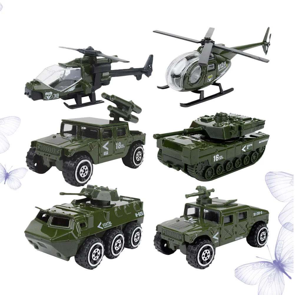 

6 Pcs Kids Mini Toys Alloy Vehicle Diecast Car Sliding Model 1:87 Child