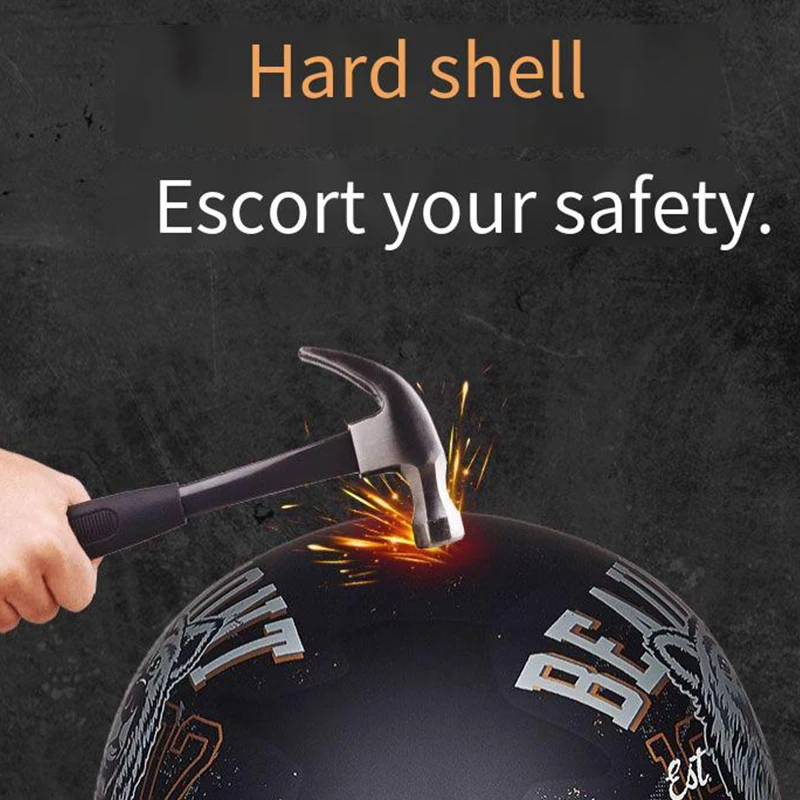 Мотоциклетный полушлем унисекс в стиле ретро, портативный проницаемый ...