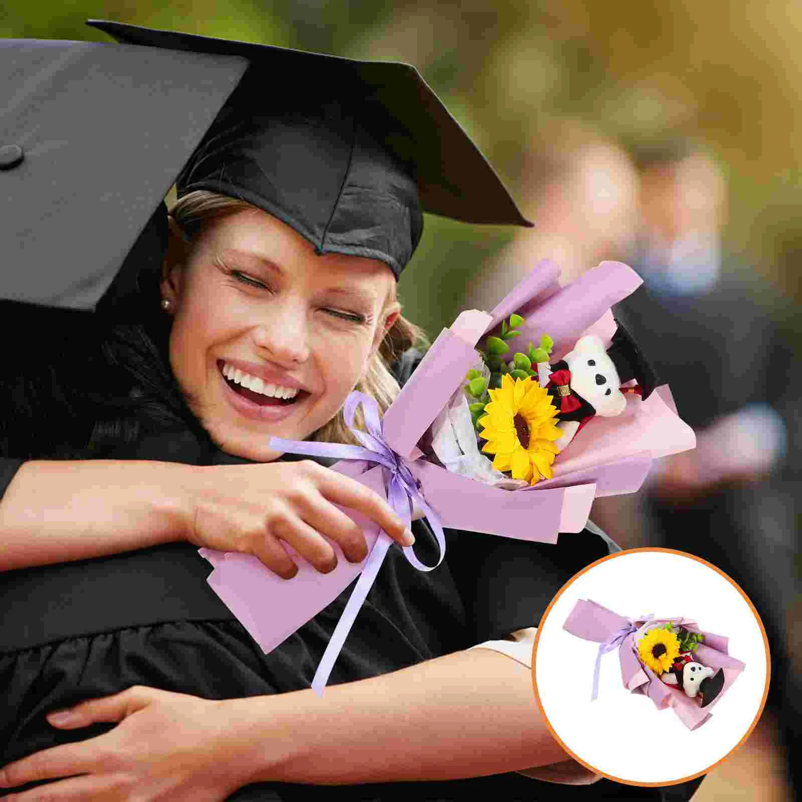 

Decorate Dr Bear Bouquet Banquet Mini Ornaments Graduation Party Favors Plastic