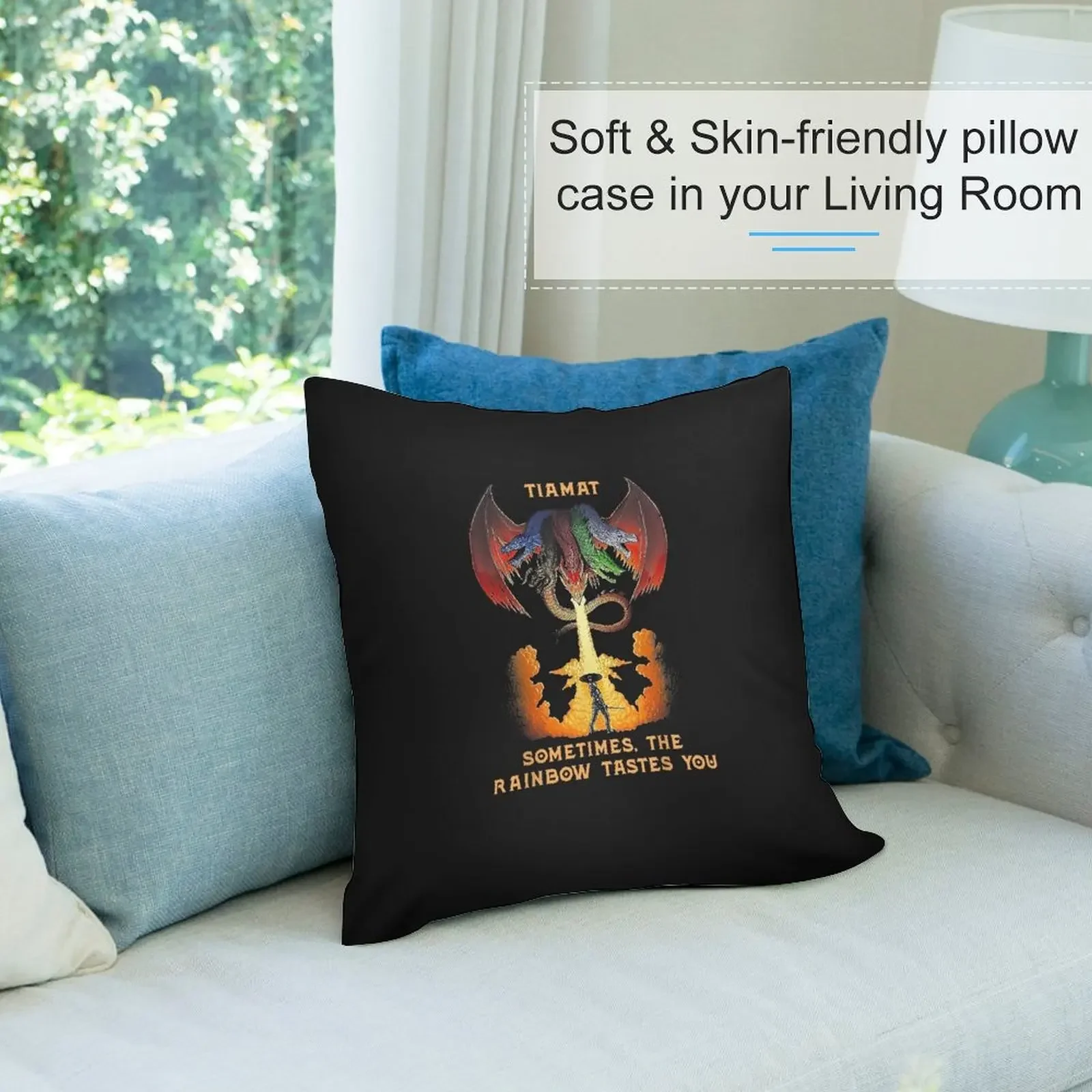 Dragon Tiamat Sometimes The Rainbow Tastes You Декоративная подушка Рождественские чехлы для
