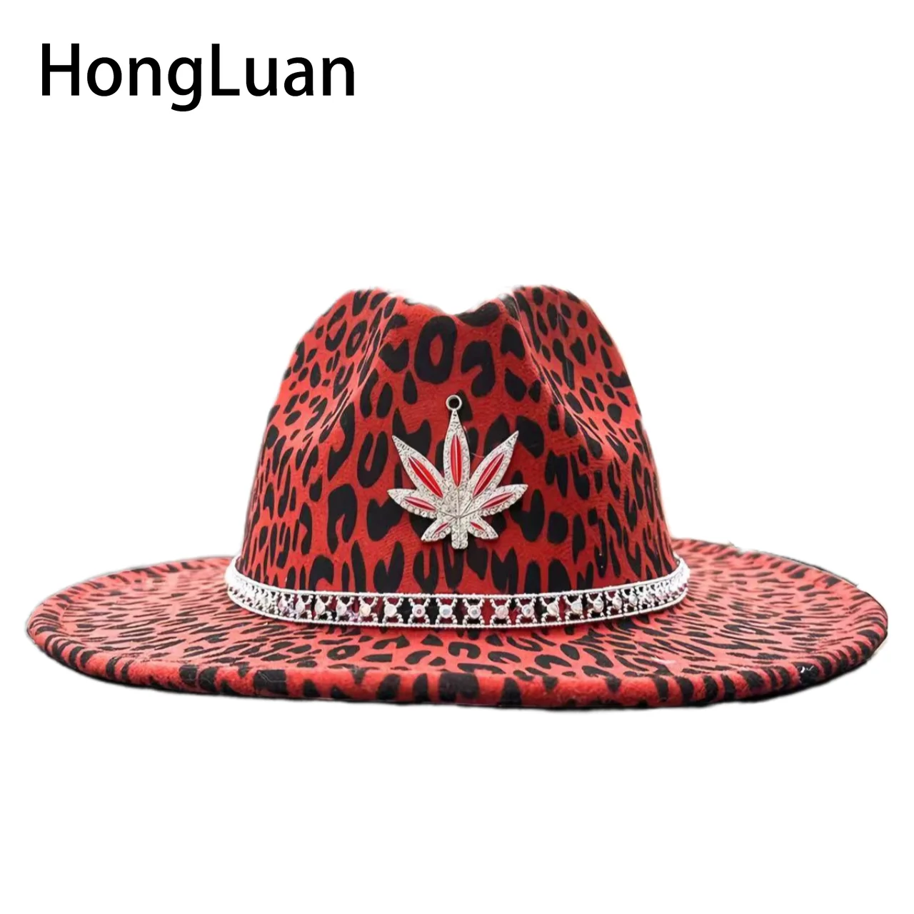 Красная ковбойская шляпа с леопардовым принтом для девичника вечеринки взрослых